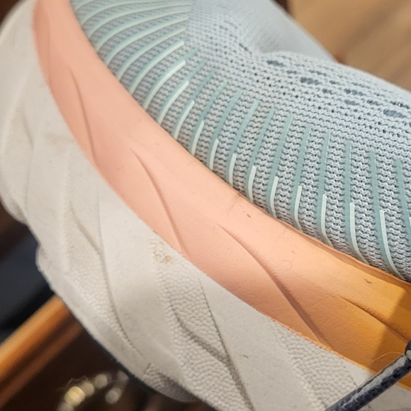 Hoka Womens Bondi 7 Blue Running Sneakera Shoes Size 9.5 - Picture 10 of 13